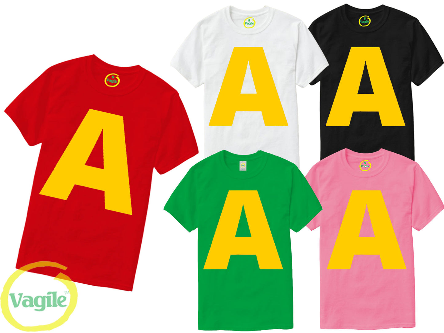 "Letter A" in Yellow, Theodore Chipmunk World Book Day T-shirt
