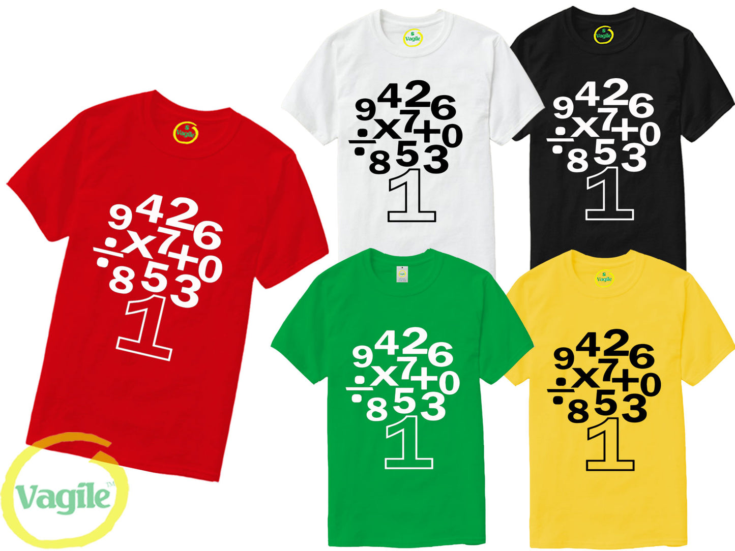 Maths Day Number Symbol Boys Girls School Event T-Shirt