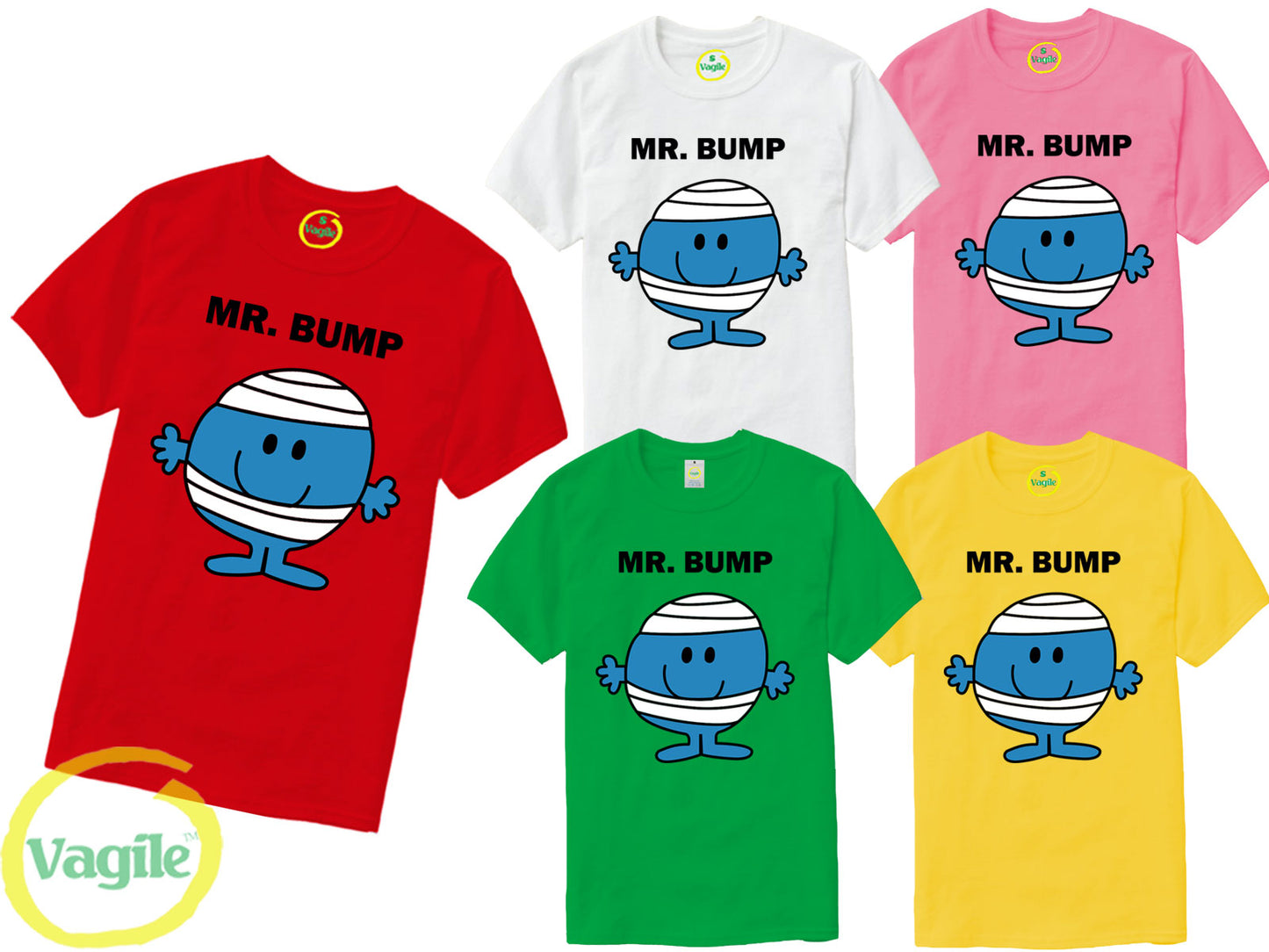 Mr Bump T-shirt - World Book Day - Costume Mr Men kids