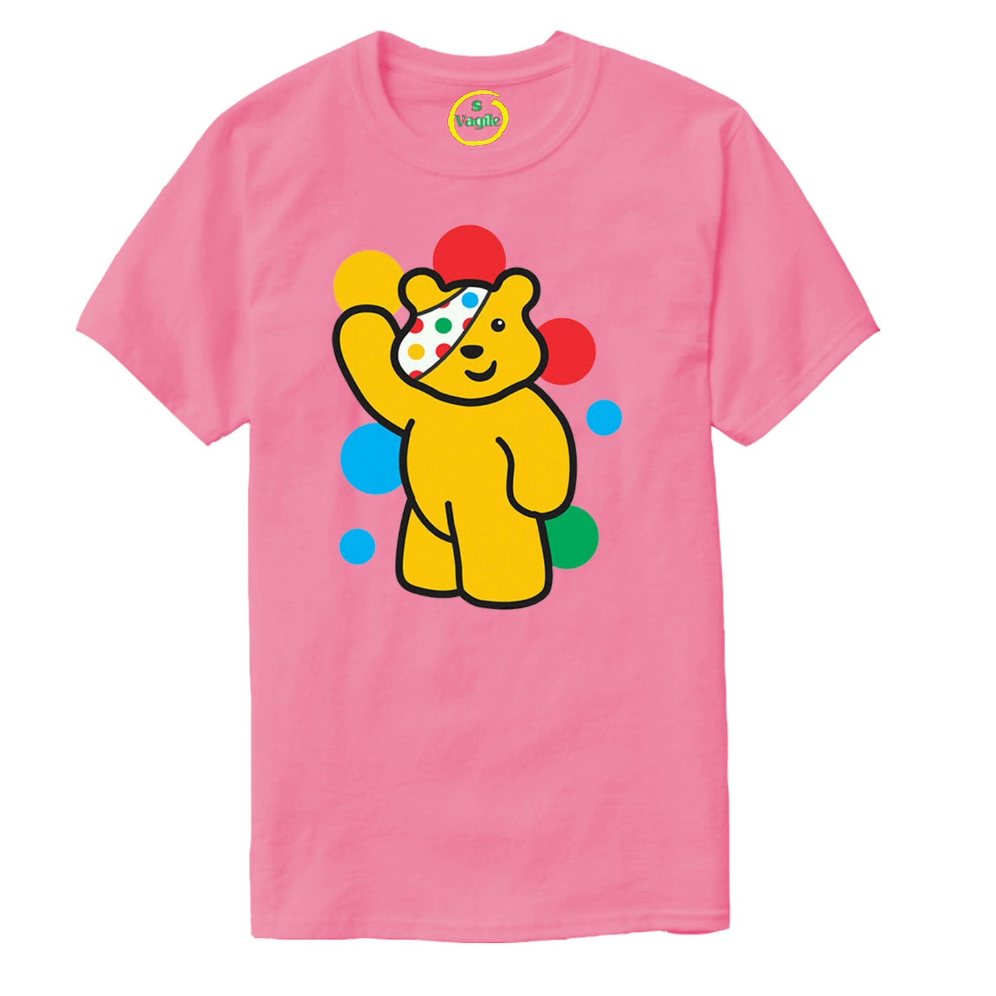 Kids Men Women Spotty Pudsey Bear T-Shirt
