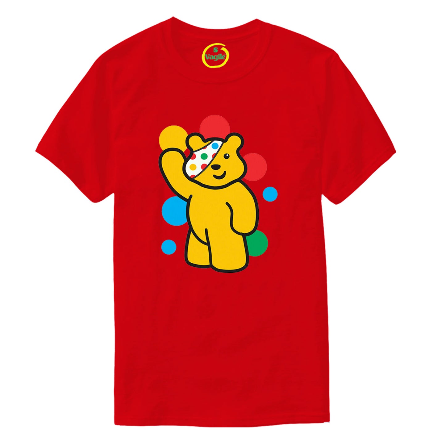 Kids Men Women Spotty Pudsey Bear T-Shirt