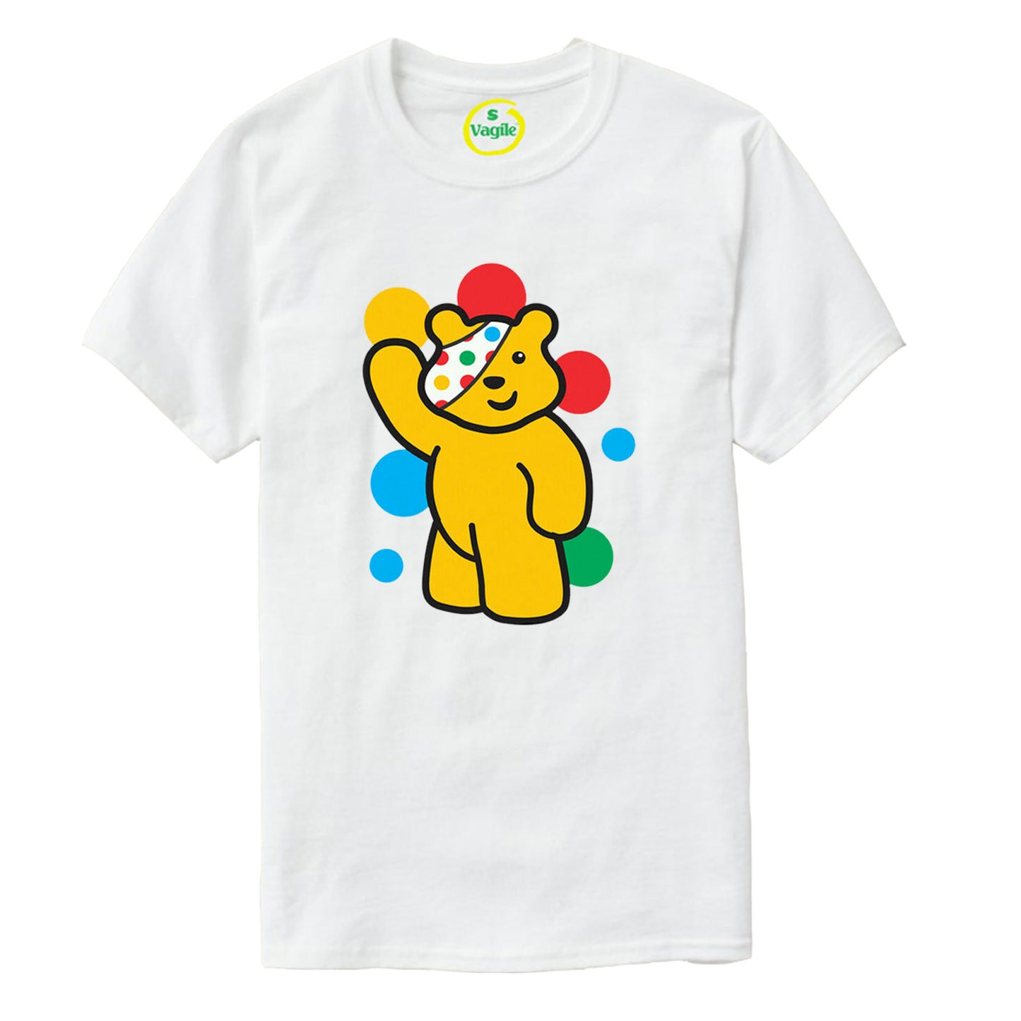 Kids Men Women Spotty Pudsey Bear T-Shirt