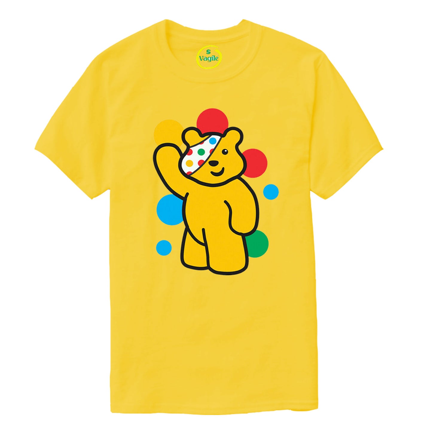 Kids Men Women Spotty Pudsey Bear T-Shirt