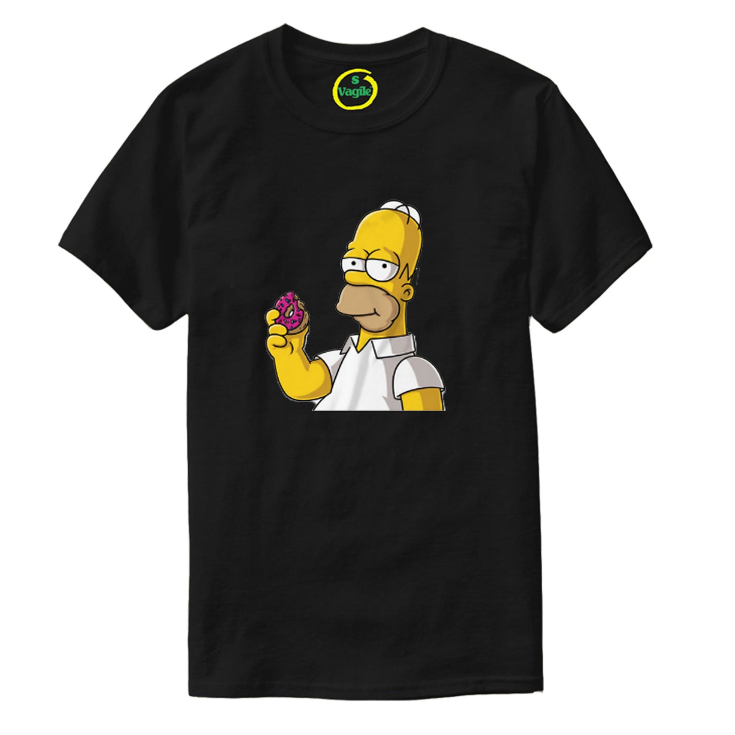 Homer Simpson Donuts Cartoon T-shirt