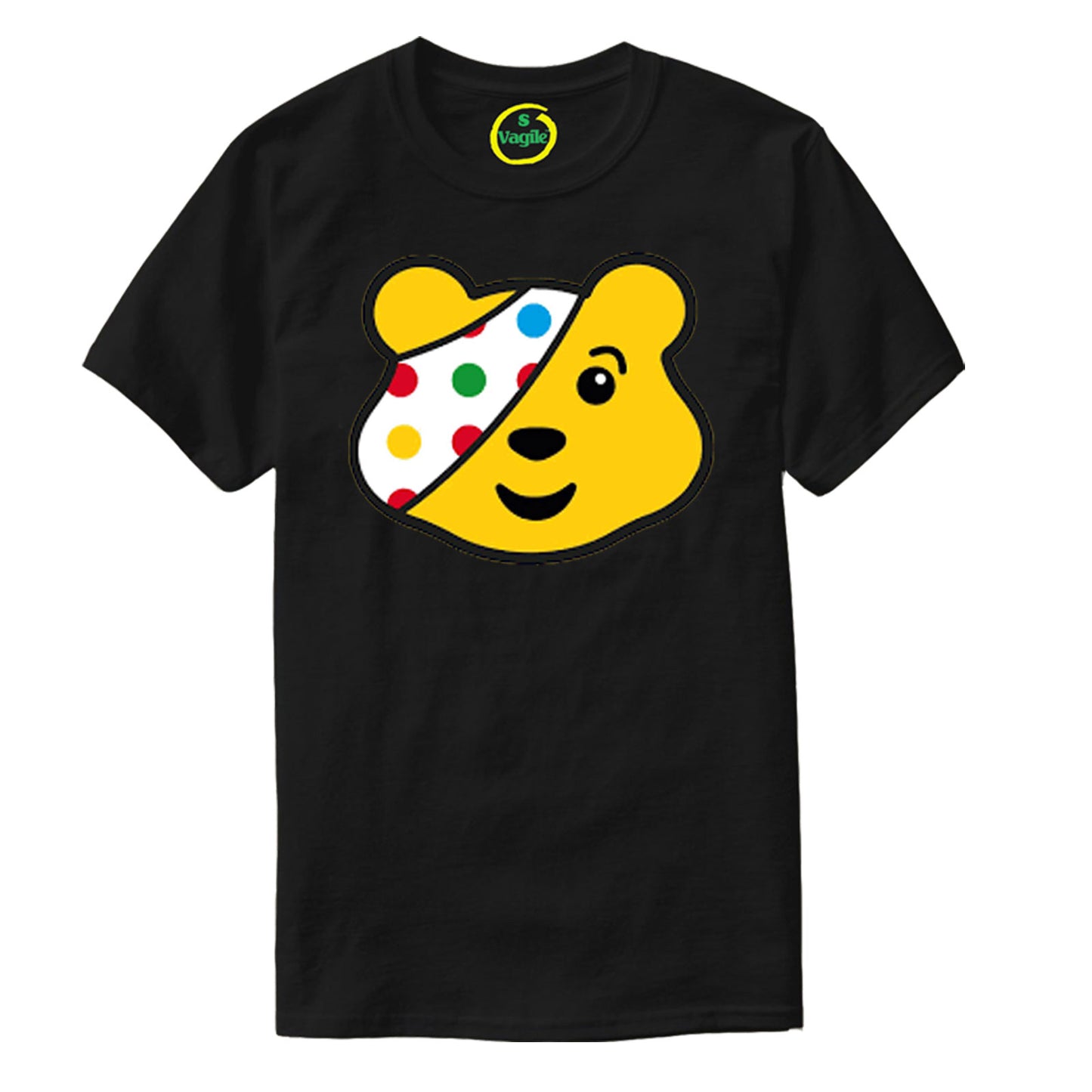 Spotty Face Pudsey Bear Kids T Shirt
