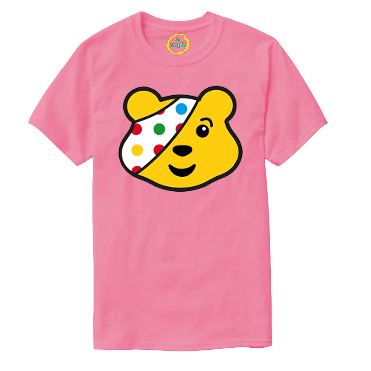 Spotty Face Pudsey Bear Kids T Shirt