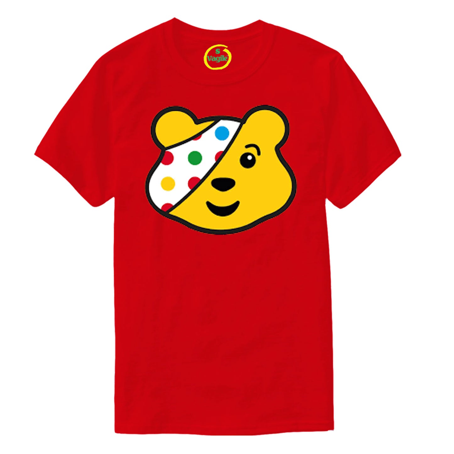 Spotty Face Pudsey Bear Kids T Shirt