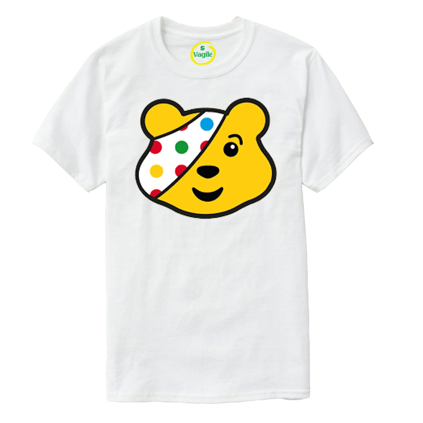 Spotty Face Pudsey Bear Kids T Shirt