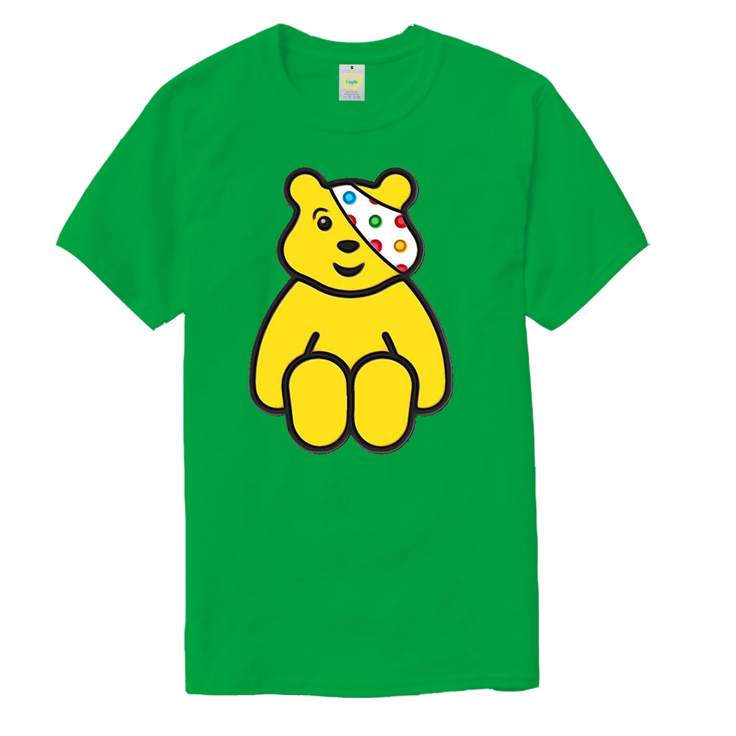 Spotty Sitting Pudsey Bear Kids T Shirt