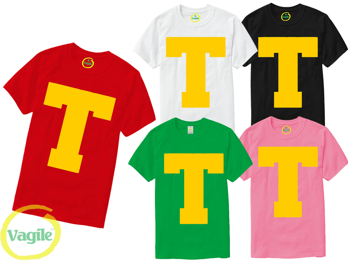 "Letter T" in Yellow, Theodore Chipmunk World Book Day T-shirt