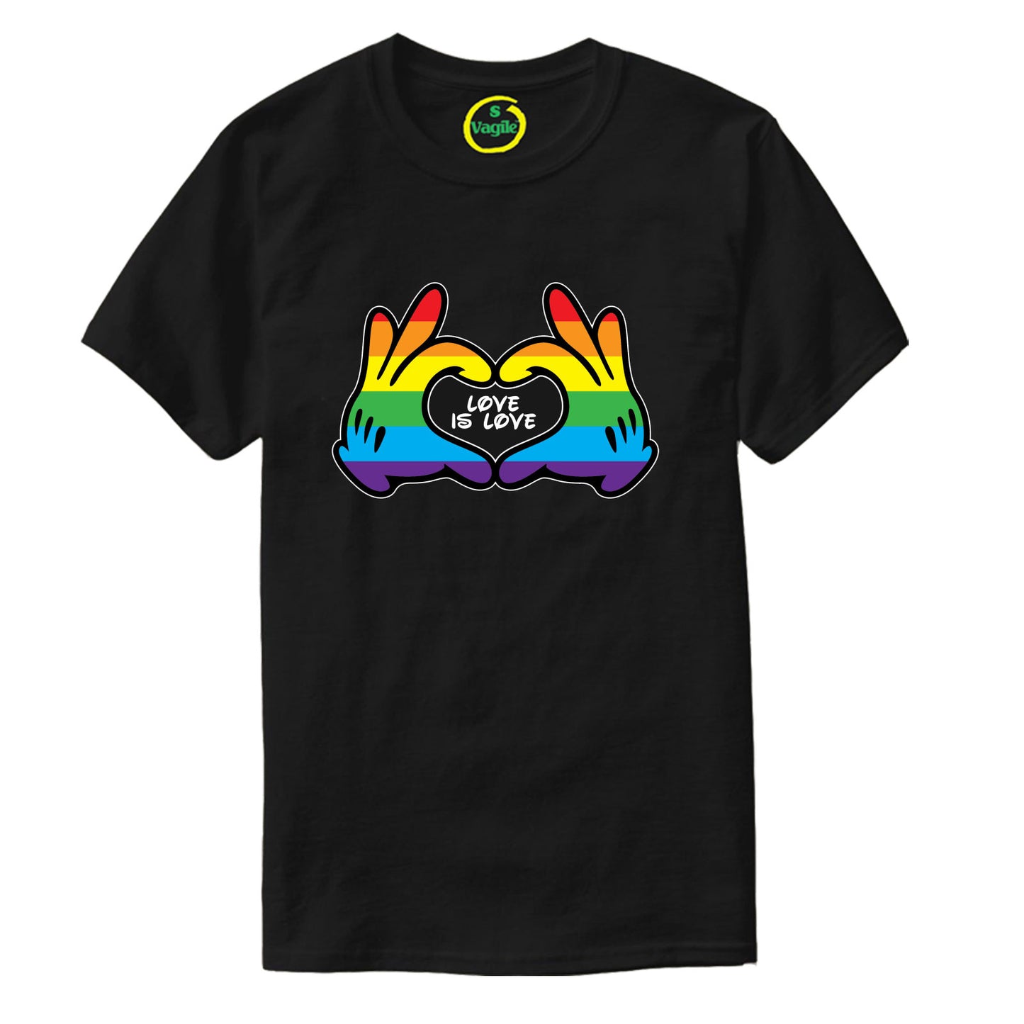 Gay Pride Love is Love Heart T-Shirt