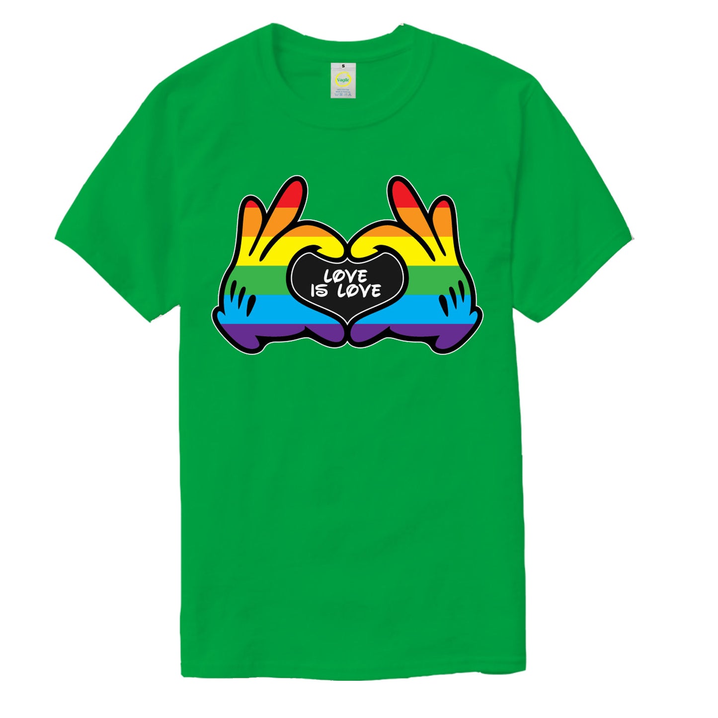 Gay Pride Love is Love Heart T-Shirt
