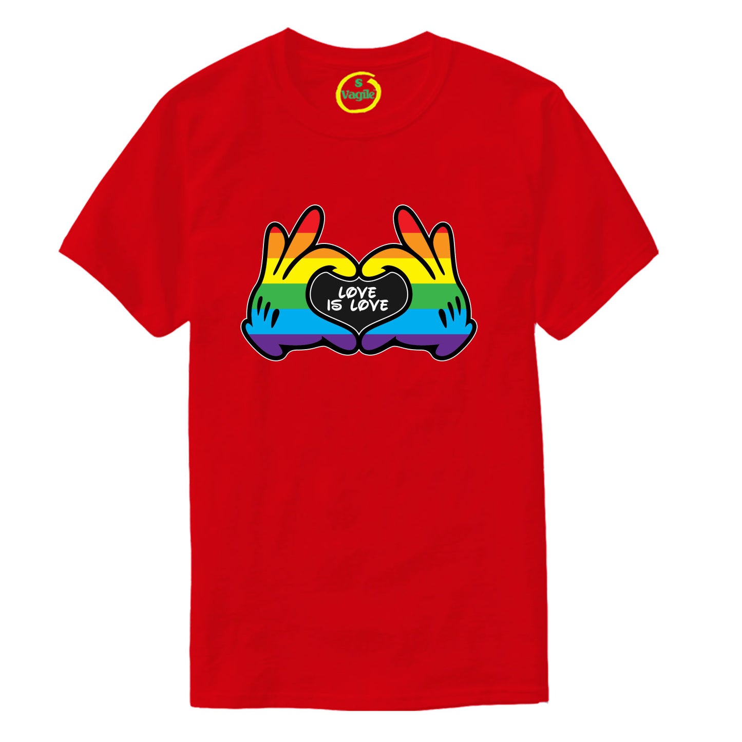Gay Pride Love is Love Heart T-Shirt