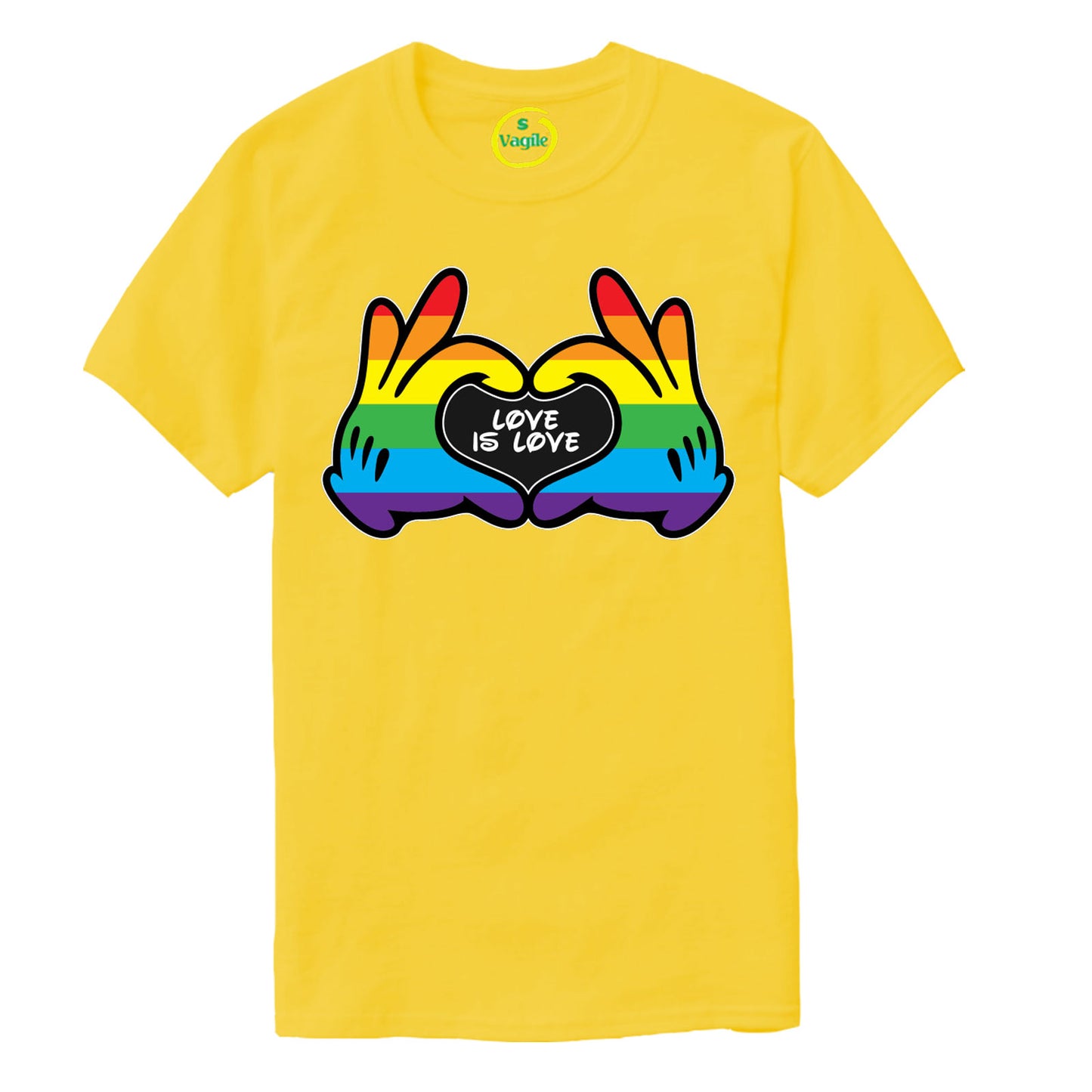 Gay Pride Love is Love Heart T-Shirt